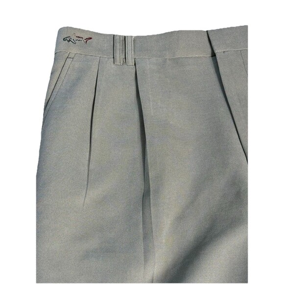 Greg Norman Collection Golf Shorts Mens 36 Beige-Khaki Polyester Pleated SHARK - Picture 2 of 7